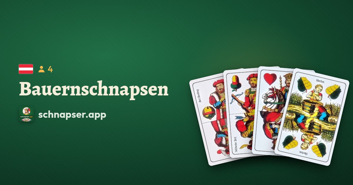 Bauernschnapsen gra karciana – karty z własnej talii gry