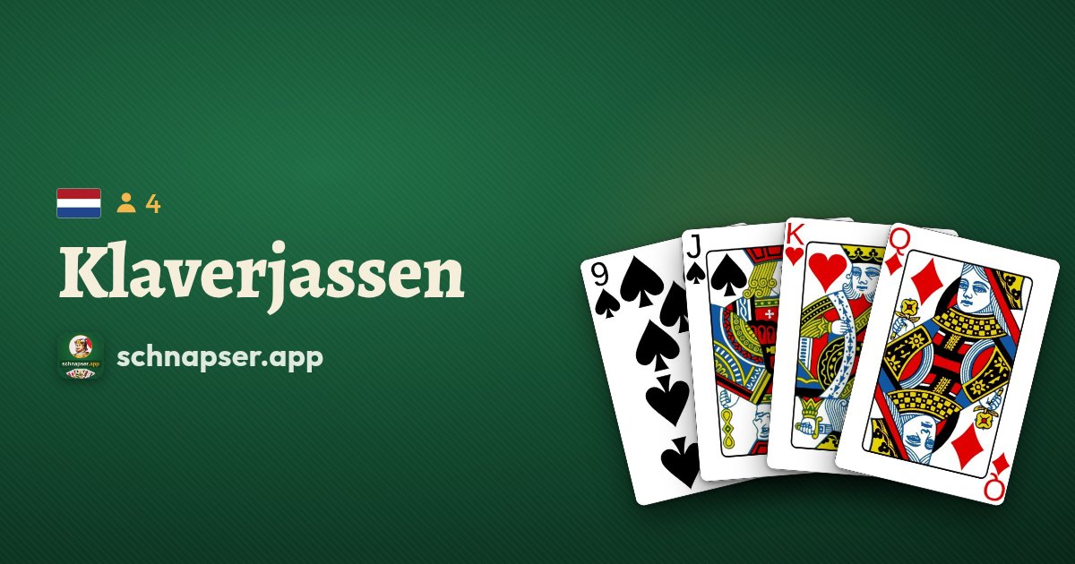 Klaverjassen gra karciana – karty z własnej talii gry