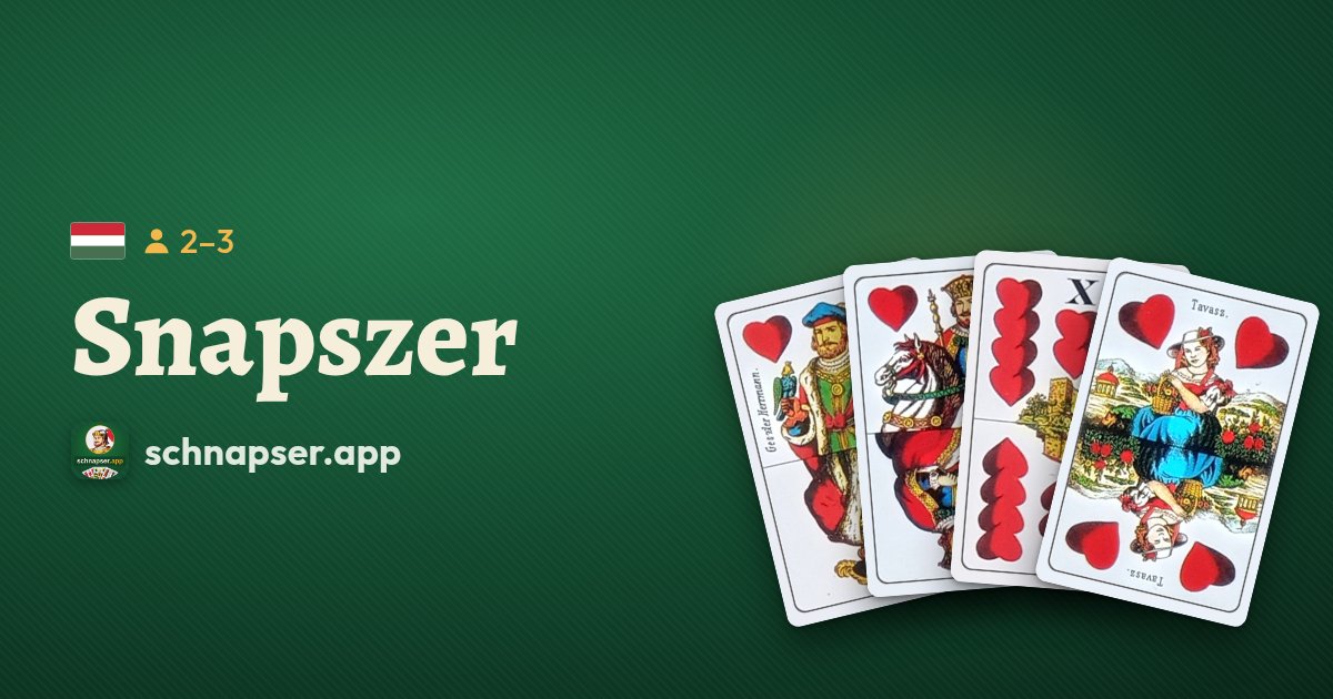 Snapszer gra karciana – karty z własnej talii gry